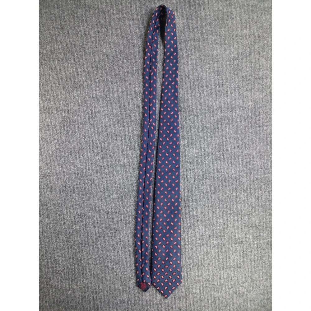 Rooster Men's Blue Red Paisley Necktie Classic Business Dress Tie